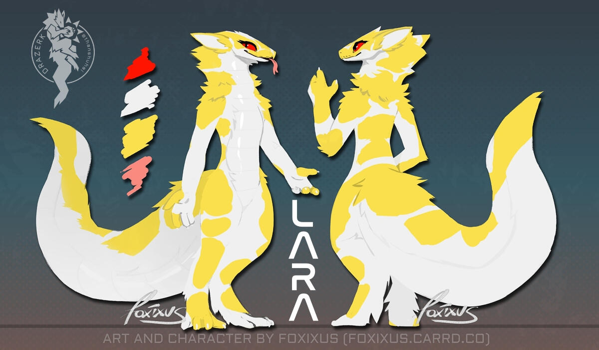 Lara, Prime Drazerk — reference artwork by Foxixus
