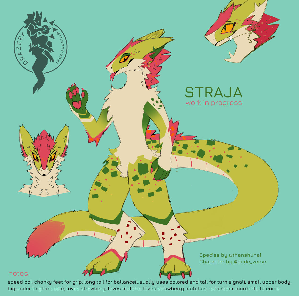 Straja, Prime Drazerk — reference artwork by dude_verse